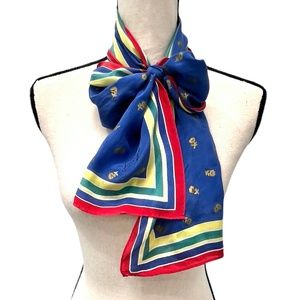 KENZO XIIX KARAT VIBRANT FLORAL OBLONG SILK SCARF
